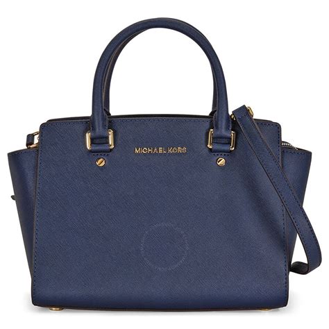 navy michael kors selma satchel|Michael Kors selma bag.